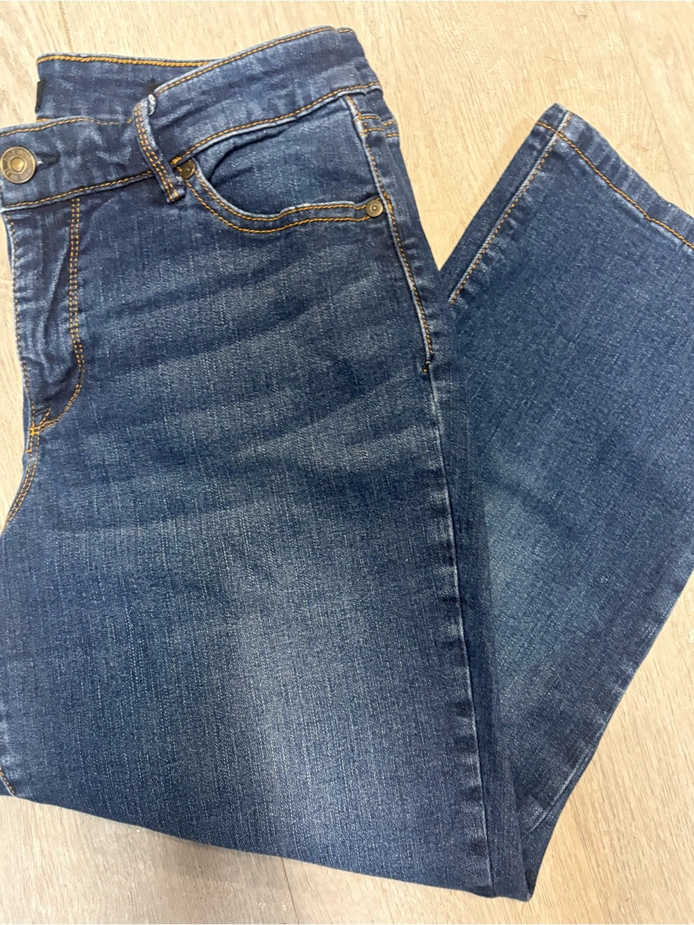 Nine West CAPRI'S Women's Straight Leg Jeans in Dark Blue Wash